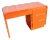Postmodern Tangerine Orange Lacquer Laminate Waterfall Desk For Sale