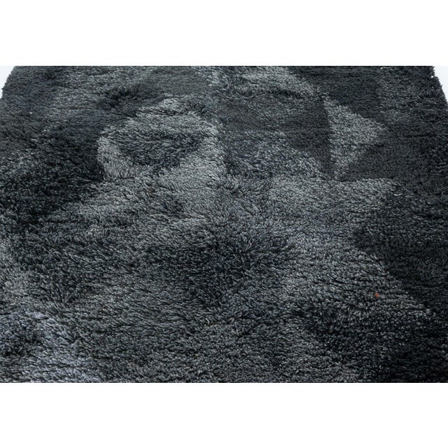 Charcoal Contemporary Shag Rug by Doris Leslie Blau For Sale - Image 8 of 9