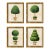 Framed Reproduction Vintage "Topiary Garden (Set of 4)" Art Prints For Sale