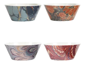 Siren Song Library Marble Melamine Bowls - Set of 4