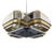 Brass and Chrome Light Fixture For Sale