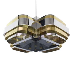 Brass and Chrome Light Fixture