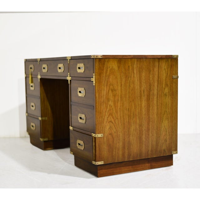 Mid Century Campaign Desk by Bernhardt Furniture For Sale In Chicago - Image 6 of 15