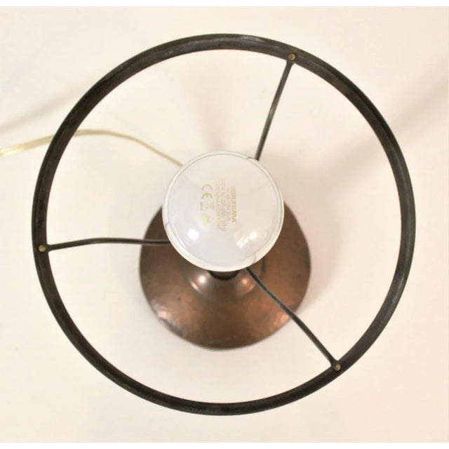 Swedish Grace Copper Table Lamp by Harald Notini for Böhlmarks Lampfabrik Stockholm For Sale - Image 6 of 13