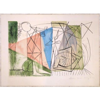 1980s After Pablo Picasso, Joueur De Flute Et Gazelle, Lithograph on Arches Paper For Sale