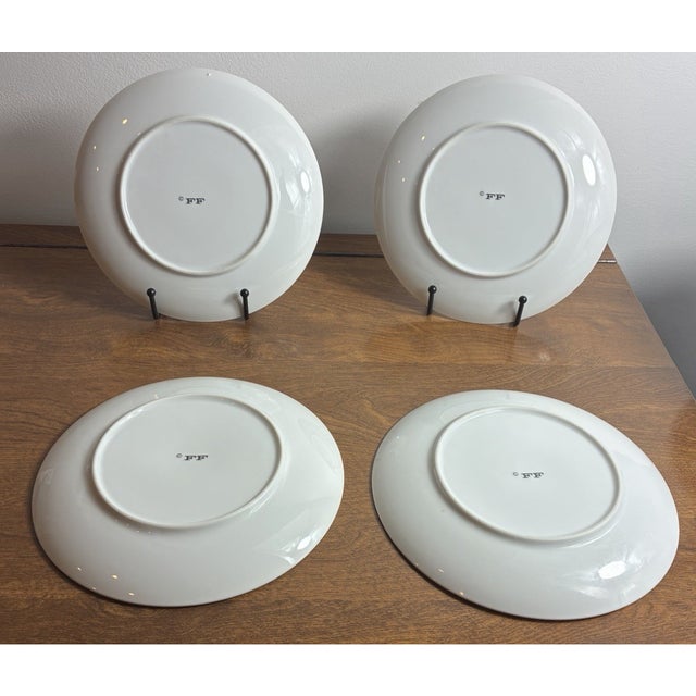 Add a touch of classic Mid-Century Modern charm to your table with this beautiful set of **4 Vintage Fitz & Floyd Monotone...