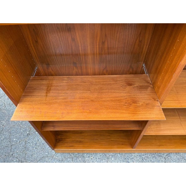 Mid Century Modern "Poul Hundevad" Teak Wood Double Bookcase For Sale - Image 12 of 16