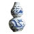 Chinese Ceramic Vase,Blue and White Porcelain Gourd Vase Hand Painted Flowers and Dragon Pattern For Sale