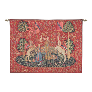 Lady With the Unicorn - Taste Loom Woven Tapestry - 122 X 165 Cm (4'0" X 5'5") - Requires Rod Size 4