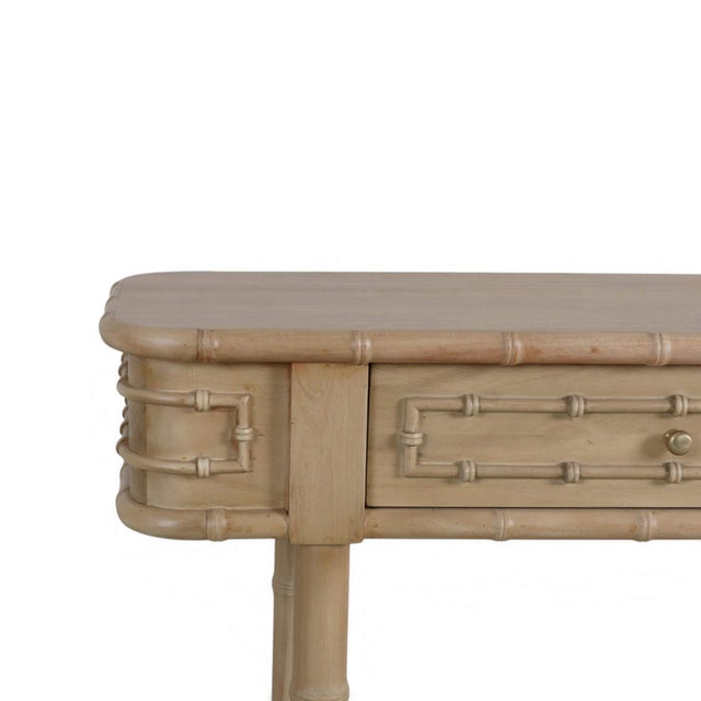Beige Regency Console Table in Fruitwood Finish For Sale - Image 8 of 10