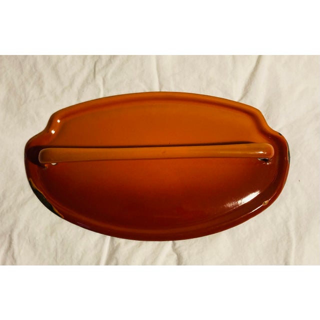 Campaign Vintage Enamelware Kitchen Towel Hanger for Cottage or Cabin For Sale - Image 3 of 9