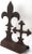 Metal Large Antique American Cast Iron Architectural Fleur De Lis Fence Pediment Fragment For Sale - Image 7 of 13
