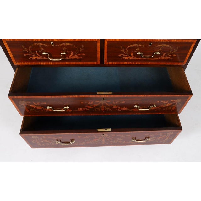 Antique Early George II Inlaid Mahogany Chest with Secretaire, 18th Century For Sale - Image 15 of 18