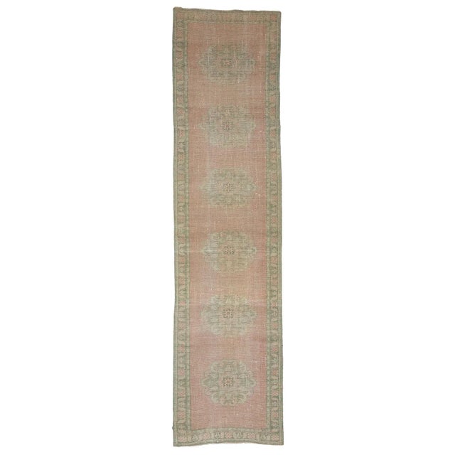 Textile Vintage Washed Out Turkish Runner- 2′8″ × 10′8″ For Sale - Image 7 of 7