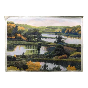 Gordon Mortensen "October" Hand Signed Woodcut Reduction Art