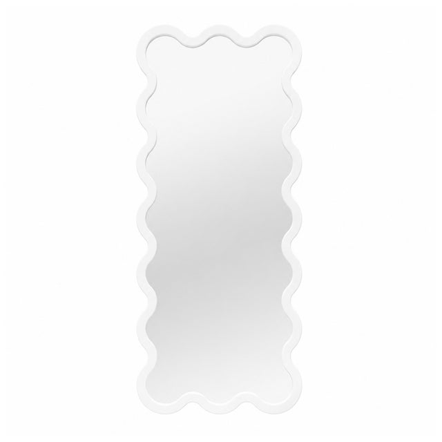 Light Blue Modern Floor Hvyli 16 Mirror With Wavy Frame by Oitoproducts For Sale - Image 12 of 18