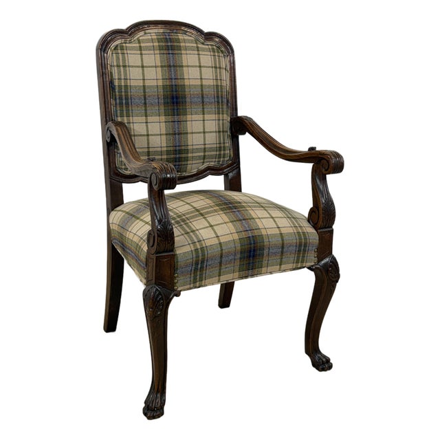 Newly Upholstered French Arm Chair For Sale