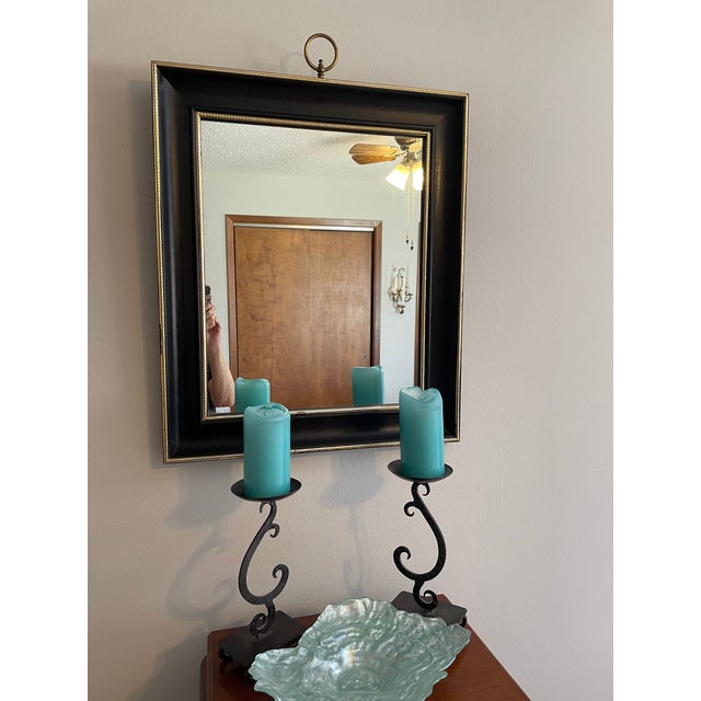 1960s Mid Century Modern Turner "Fashion Plate" Black Wall Mirror For Sale - Image 18 of 18