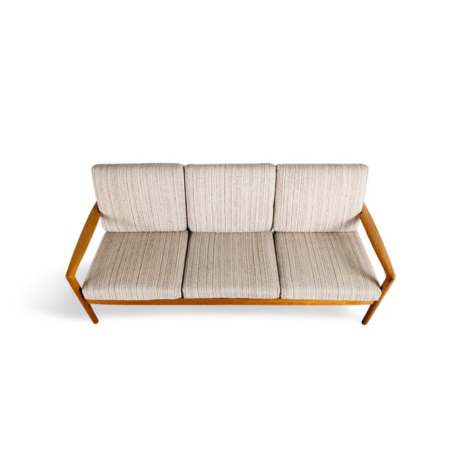 Mid-Century Danish 3-Seater Sofa in Oak For Sale - Image 6 of 11