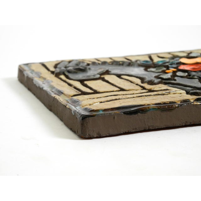 Mid-Century Modern Ceramic Wall Plaque, 1950s For Sale - Image 4 of 18