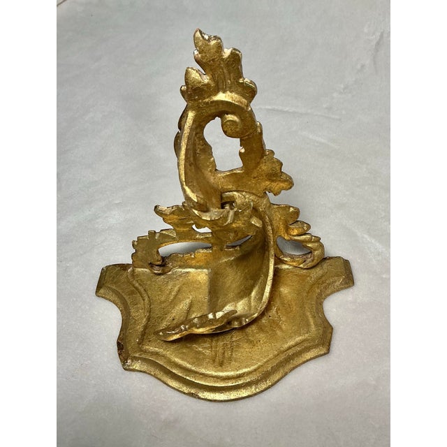 Gold Italian Gold Gilt Carved Wood Wall Shelf by Franco Tacchi, Early 20th Century For Sale - Image 8 of 11