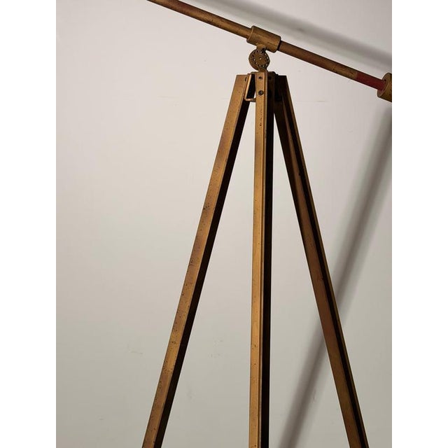 Large Vintage Adjustable Tripod Floor Lamp For Sale - Image 9 of 10