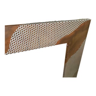 Modern Industrial Copper & Stainless Fireplace Mantel Surround For Sale