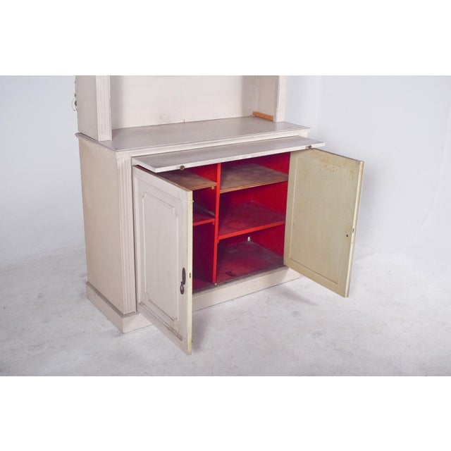 White Painted 2-Door Bookcase, 1890s For Sale - Image 9 of 15