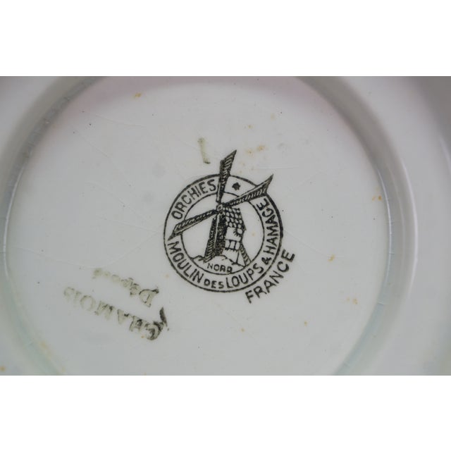 Mid 20th Century Limoges France Orchies Moulin Des Loups & Hamage Chamois Antelope Bowl 10" For Sale - Image 9 of 15