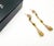 Contemporary Chanel Vintage Gold Plated CC Golden Brown Gemstone Tear Drop Long Earrings, A Pair For Sale - Image 3 of 7