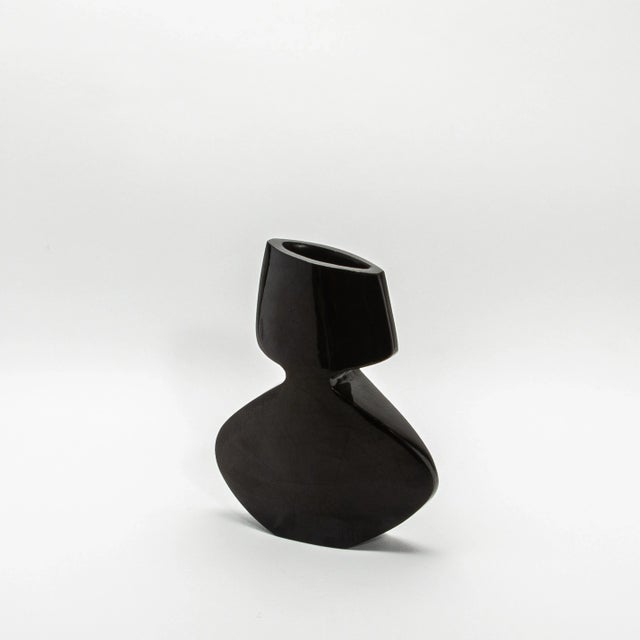 2020s Modern Sculptural Vase in Black Shell by R&y Augousti For Sale - Image 5 of 7