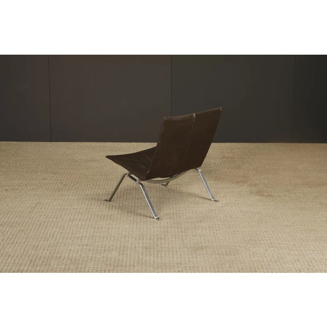 Brown Early Production 'Pk-22' Lounge Chair by Poul Kjærholm for Ekc, Double-Signed For Sale - Image 8 of 18