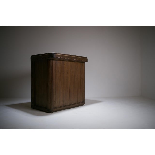 1920s French Oak Shop Counter with Sculptural Rounded Corners, 1910s For Sale - Image 5 of 18