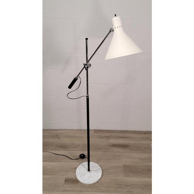 Arteluce Single-Arm White Adjustable Floor Lamp For Sale - Image 10 of 12