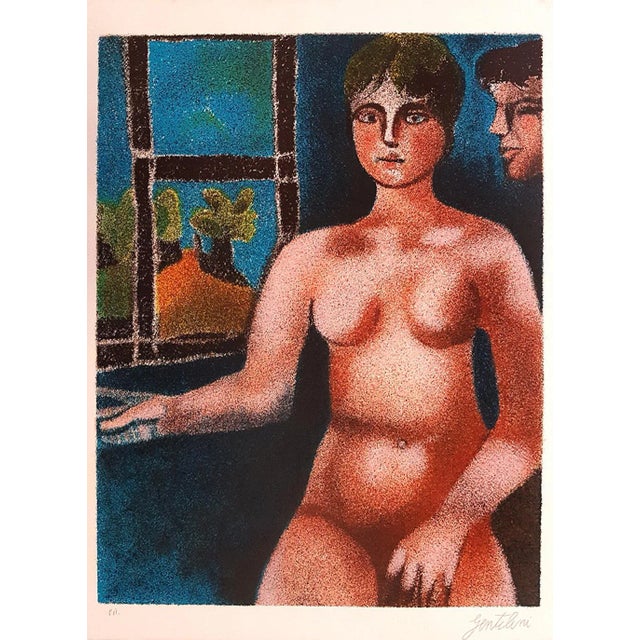 Luisa and Ippolito - Original Lithograph by Franco Gentilini - 1980 1980 For Sale