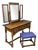 Ipswich Oak Dressing Table and Stool, 1930, Set of 2 For Sale