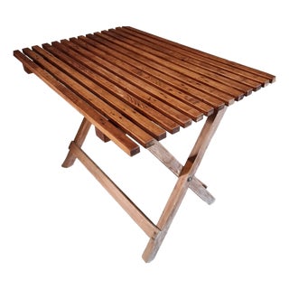 Mid-20th Century Folding Pine Table, 1950s For Sale