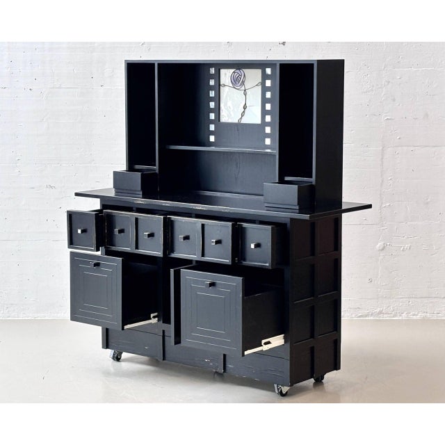Charles Rennie Mackintosh Ash Sideboard by Charles Rennie Mackintosh on Casters, 1980s For Sale - Image 4 of 18
