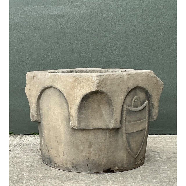 Vintage 19th Century Cast Stone Well Head For Sale - Image 4 of 16