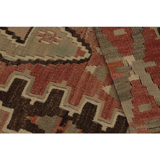 Beige Vintage Esme Beige Blue and Red Wool Kilim Rug by Rug & Kilim For Sale - Image 8 of 8