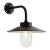 Wall light in copper with reflector, 90° right angle arm and clear glass. For outdoor use (IP44). Lamp LED 230V E27 4W...