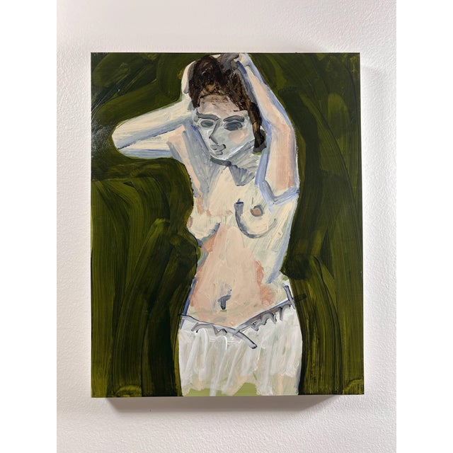 Figurative Original Nude Expressionist Figure Painting on Paper by Wren Meyers For Sale - Image 3 of 4