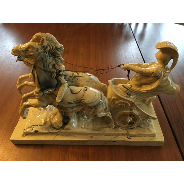 Ground Alabaster Chariot Figure, 1950s For Sale - Image 18 of 18