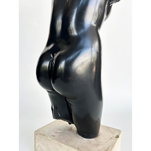 Plastic Late 20th Century Alva Studios Aphrodite Sculpture Copy, Museum of Modern Art New York & Pedestal - Set of 2 For Sale - Image 7 of 16