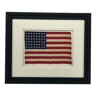 Vintage 48 Star American Flag. Americana Wall Decor For Sale