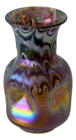 Iridescent Blown Glass Vase by Johann Loetz Witwe