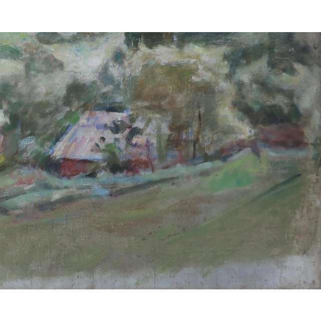 Vintage Ukrainian Impressionist Oil Painting: Rural Landscape, 1970s 67-86 For Sale - Image 6 of 6
