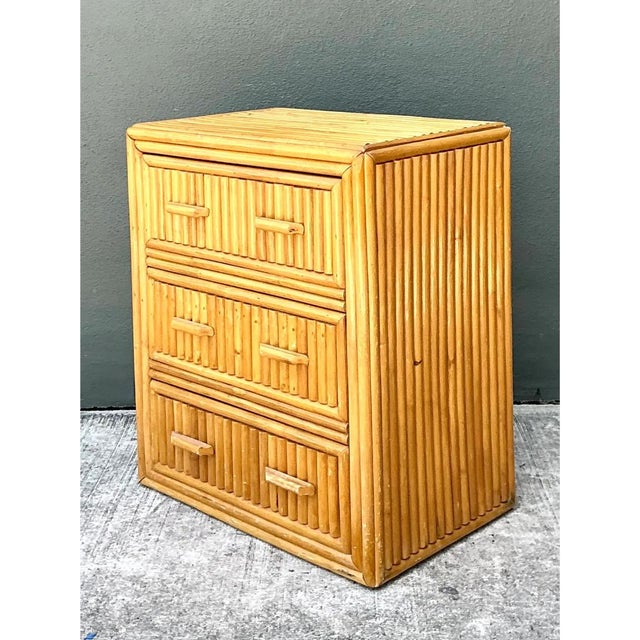 Vintage Rattan Three-Drawer Chest For Sale - Image 12 of 12