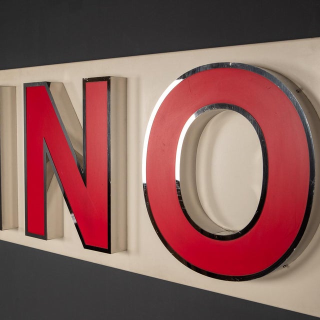 Illuminating Casino Advertising Sign, 1970s For Sale - Image 14 of 15