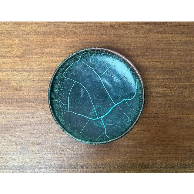 Brown Art Deco German Studio Pottery Wall Plate by Richard Uhlemeyer, 1940s For Sale - Image 8 of 15